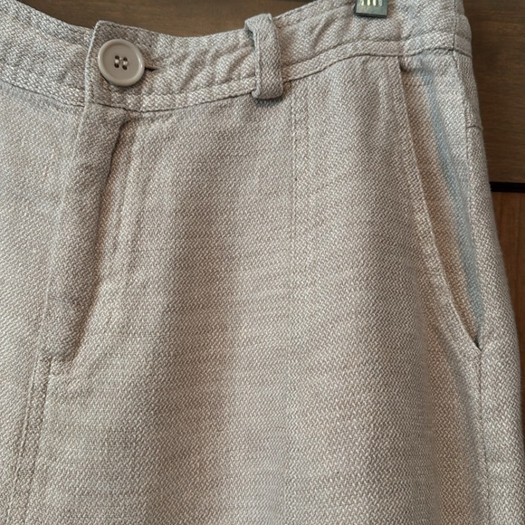 The Territory Ahead 100% linen Skirt womens 8 A Line knee length 90’s Y2K beige - Picture 3 of 10